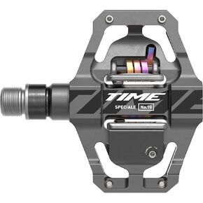 Time Sport Pedals Speciale 10 Small with ATAC Standard Cleats, Dark Grey B1 - High-Performance Mountain Bike Pedals Set