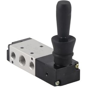 Pneumatic Valve, Alloy Pneumatic Manual Control Valve 5 Port 3 Position Hand Lever Valve 0~0.8Mpa Manual Air Control Valve Pneumatic Control Tool for Industrial Control System