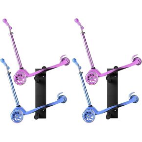 Scooter Wall Mount Scooter - Storage Rack for Garage 2pcs Scooter Hanger Scooter Holder for Adult Scooter/Toddler Scooter/Kids Scooter/Trick Scooter