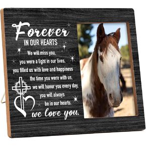 Horse Memorial Pictures Frame, Pet Memorial Photo Frame, Sympathy Gifts For Loss Of Horse, Farmhouse Home Living Room Bedroom Office Decoration -b38