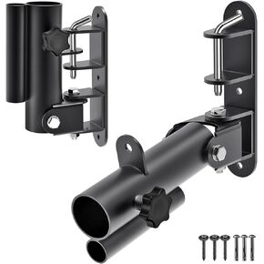 Kipika Wall Mount Landmine Attachment for 1" Standard Bar and 2" Olympic Bars - Heavy Duty T-Bar Row Platform with Swivel - Ideal for Home Gym Workouts