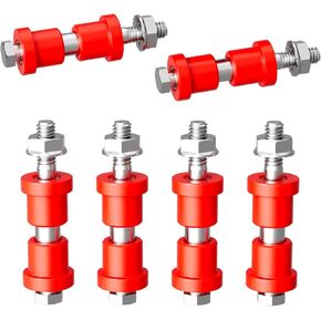 Golf Cart Rear Leaf Spring Polyurethane Bushing Kit with Sleeves for 1994-Up EZGO TXT and 1981-Up Club Car DS, Compatible with Gas/Electric Models, Replace Parts 70289G01, 70291G02, Includes Screw Nut