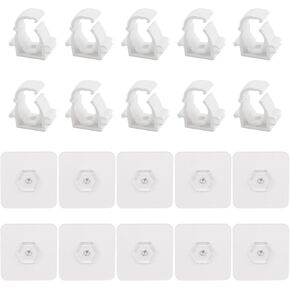 10 قطع من مشبك خرطوم INCREWAY، مشابك خرطوم ذاتية اللصق، مشابك خرطوم قابلة للتعديل، مشابك مرتبة للكابل متعددة الأغراض لتثبيت دعامة أنابيب المياه وأنابيب الغاز (أبيض، 16 مم) in Kuwait