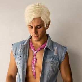 QUEENTAS Mens Wig Short Human Hair with Bangs Men Male Black Short Wigs for Men (Natural Black#1B)