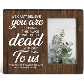 Appreciation Gifts for Coworker Colleague Leader Boss Mentor, Farewell Gifts for Coworkers, Rustic Coworker Gift Wood Picture Frame 8 x 10 Inch Tabletop and Wall Mounting (Display Photo 4 x 6 Inch)