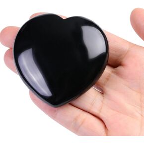 Top Plaza Rose Quartz Crystals 60mm Natural Large Heart Stone Healing Crystal Polished Gemstone Thumb Pocket Palm Worry Stones Meditation Reiki Balancing Gifts