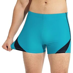 BALEAF Men's Athletic Swimwear Jammers Square Leg Lycra Sporty Lap Swim Trunks Training Racing UPF50+ Swimsuit