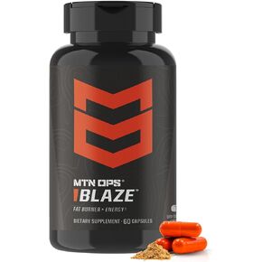 MTN OPS Blaze Fat Burner & Thermogenic Metabolism Booster for Weight Loss, 210mg of Caffeine per Serving Caffeine Pills for Energy Boost, 30 Servings