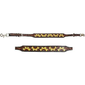 CHALLENGER Western Tack Sunflower Tooled Leather Wither Breast Collar Strap 105HR14