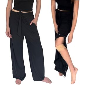 Inspired Comforts Women Tearaway Post Surgery Recovery Pajamas with Side Snaps & Pockets