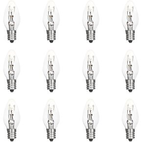 12 Pack Scentsy Light Bulbs 15Watt 120V Wax Warmer Bulbs C7 Replacement Bulbs Dimmable Salt Lamp Bulbs with E12 Base for Night Light, Candle Warmer