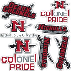 Desert Cactus Nicholls State University Sticker Colonels Geaux Stickers Vinyl Decals Laptop Water Bottle Car Scrapbook Sheet T2 (Type 2)