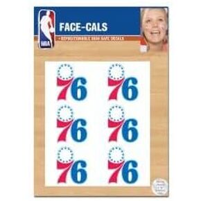 Wincraft NBA Philadelphia 76ers Face Tattoos, Team Colors, One Size