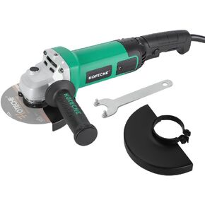 Hoteche Angle Grinder 4-1/2 inch 6-Amp Paddle Switch Cut off Tool 10500RPM Electric Grinder Power Tools with Cutting & Grinding Wheels, Flap Discs, Auxiliary Handle for Wood Metal & Rust Removal