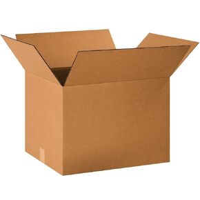 BOX USA 15 Pack of Heavy-Duty Double Wall Corrugated Cardboard Boxes, 20" L x 16" W x 14" H, Kraft, Shipping, Packing and Moving
