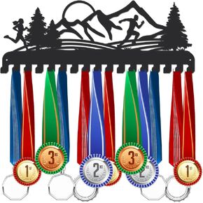 SUPERDANT Race Medal Hanger Display Hooks Wall Mounted Medal Holder with Hooks Sports Medal Hanger Ribbon Display Holder Race Award Hanger for Wall Mount