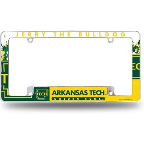 Rico Industries NCAA Arkansas Tech Wonder Boys Primary 12" x 6" Chrome All Over Automotive License Plate Frame for Car/Truck/SUV