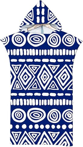 Oversized Surf Poncho Changing Robe - Quick-Drying Microfiber Towel with Hood & Pocket, Water-Resistant, Perfect for Beach, Pool, Surfing, & Outdoor Sports Adults Women Men in Saudi Arabia