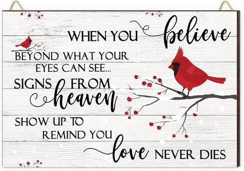الأحمر الكاردينال زينة عيد الميلاد عيد الميلاد الكاردينال علامة خشبية صدق الحب لا يموت أبدا ملهمة الكاردينال الطيور كلمة لوحة الحائط للكهف بار المطبخ غرفة نوم المنزل ديكور عيد الميلاد، 12 × 8 بوصة in Kuwait