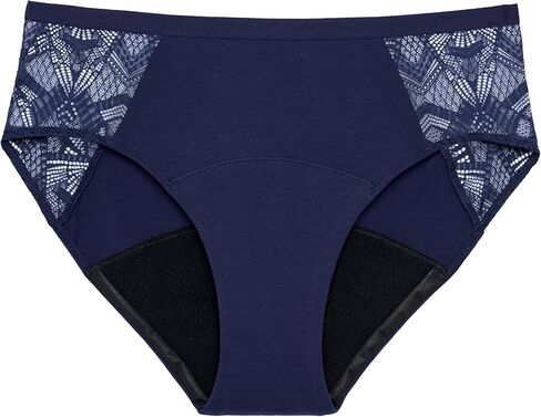 ملابس داخلية فائقة النعومة للفترة من THINX، ملابس داخلية مضادة للتسرب للنساء، تحمل ما يصل إلى 12 سدادة عادية، سراويل داخلية للفترة المعتمدة من إدارة الغذاء والدواء الأمريكية، قابلة لإعادة الاستخدام، مريحة، ومرنة، أسود مع دانتيل، مقاس XL in Kuwait