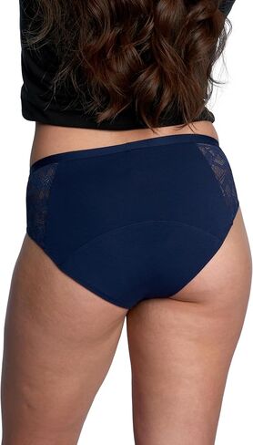 ملابس داخلية فائقة النعومة للفترة من THINX، ملابس داخلية مضادة للتسرب للنساء، تحمل ما يصل إلى 12 سدادة عادية، سراويل داخلية للفترة المعتمدة من إدارة الغذاء والدواء الأمريكية، قابلة لإعادة الاستخدام، مريحة، ومرنة، أسود مع دانتيل، مقاس XL in Kuwait