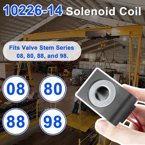 10238-66 Solenoid Coil 12V DC 16W Dual Wire Lead for Hydraulic Power Unit Lift Dump Fits For Valve Stem Series 08 in Kuwait