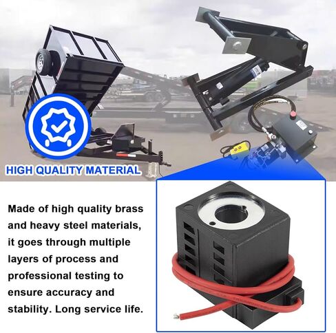 10238-66 Solenoid Coil 12V DC 16W Dual Wire Lead for Hydraulic Power Unit Lift Dump Fits For Valve Stem Series 08 in Kuwait