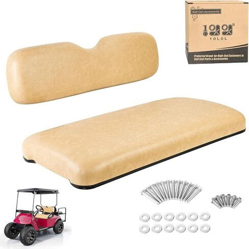 طقم تجميع المقعد الأمامي 10L0L لعربة الجولف EZGO TXT 1994-2013، وسائد مقعد على طراز المصنع وظهر المقعد، أسمر ضارب للصفرة in Saudi Arabia
