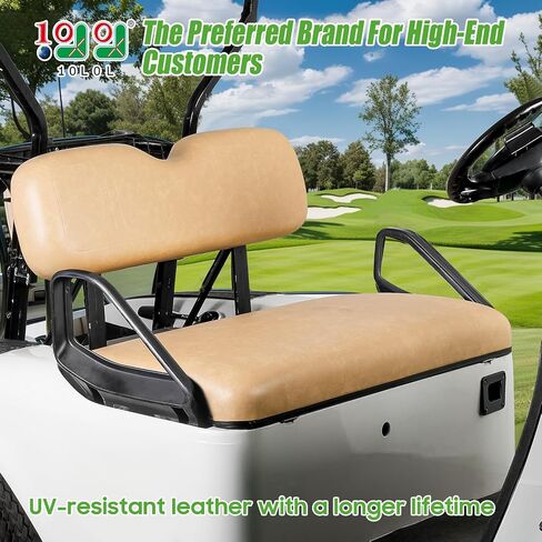 طقم تجميع المقعد الأمامي 10L0L لعربة الجولف EZGO TXT 1994-2013، وسائد مقعد على طراز المصنع وظهر المقعد، أسمر ضارب للصفرة in Saudi Arabia