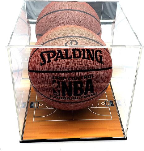 كرة السلة كرة سلة عرض أكريليك صندوق مربع مرآة المحكمة عرض الأحذية حماية من الأشعة فوق البنفسجية 10x10x9 بوصة (1 علبة عرض) in Kuwait