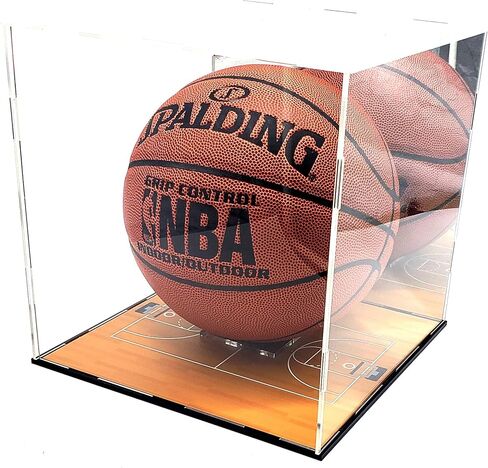 كرة السلة كرة سلة عرض أكريليك صندوق مربع مرآة المحكمة عرض الأحذية حماية من الأشعة فوق البنفسجية 10x10x9 بوصة (1 علبة عرض) in Kuwait