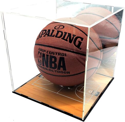 كرة السلة كرة سلة عرض أكريليك صندوق مربع مرآة المحكمة عرض الأحذية حماية من الأشعة فوق البنفسجية 10x10x9 بوصة (1 علبة عرض) in Kuwait
