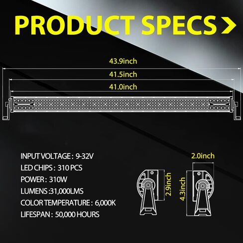 Led Light Bar 30 Inch Auto Power Plus 230W Quad Row Led Driving Light Spot Flood Combo Beam Off Road Led Light Led Work Light Waterproof Fog Light for Off Road Trucks Boat,2 Year Warranty in Saudi Arabia