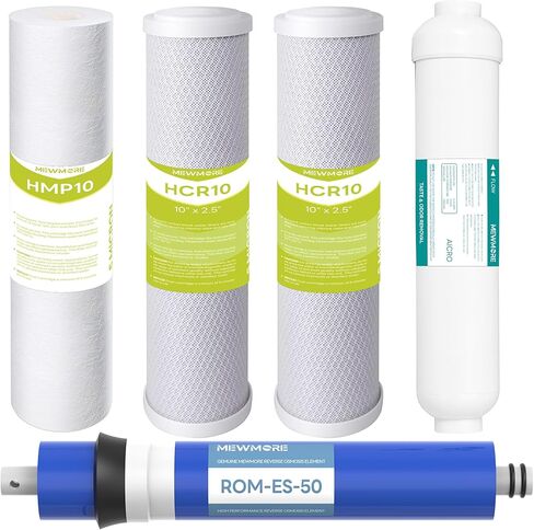 مجموعة استبدال فلتر المياه 5 مراحل 50 GPD RO، مناسبة لنظام التناضح العكسي APEC (سلسلة Essence & Ultimate)، مخرج 1/4 بوصة in Kuwait