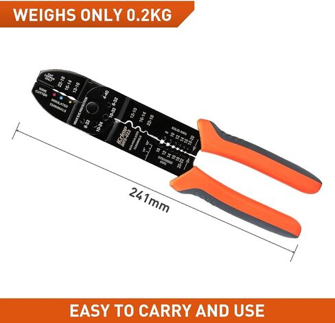 iCrimp 5-in-1 Multipurpose Electricians Pliers, Wire Stripper, Cable Cutters, Crimping Tool for Insulated and Non-insulated Terminals IWS-022 in Saudi Arabia