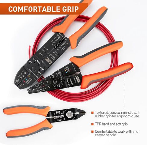 iCrimp 5-in-1 Multipurpose Electricians Pliers, Wire Stripper, Cable Cutters, Crimping Tool for Insulated and Non-insulated Terminals IWS-022 in Saudi Arabia