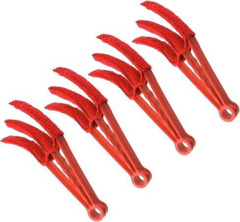 4Pack Blind Cleaner Duster Tool 7 Removable Microfiber Sleeves for Wood Blinds Dust Dirt(Blue) in Saudi Arabia