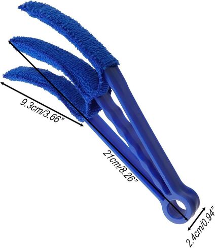 4Pack Blind Cleaner Duster Tool 7 Removable Microfiber Sleeves for Wood Blinds Dust Dirt(Blue) in Saudi Arabia