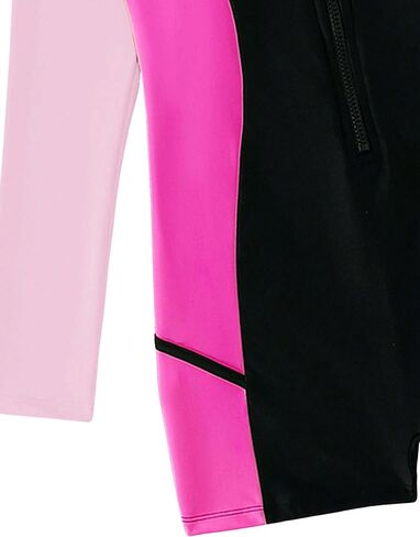 Floerns Women's Colorblock Long Sleeve Zip Up Rash Guard Surfing One Piece Swimsuit in Saudi Arabia