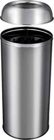 17 Gal / 65L Open Top Trash Can Commercial Grade Heavy Duty Tall Commercial Trash Can Brushed Stainless Steel for Outdoor | Kitchen Waste Bins for Home, Office, Restaurant, Restroom in Saudi Arabia
