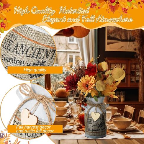 Umigy الخريف زهرة اصطناعية التوت ينبع مع مزهرية عيد الشكر الجدول المركزية ترتيبات الزهور فروع ريفي يختار لحصاد الخريف عيد الميلاد مزرعة المنزل ديكور مكتب داخلي (زهرة) in Kuwait