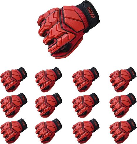 Anti Vibration Work Gloves Men TPR Impact Reducing Mechanic Gloves SBR Fingers & Palm Padded Safety Work Gloves in Kuwait
