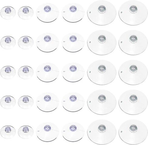 HARFINGTON 60pcs Small Rubber Suction Cups 20 30 45mm / 0.79" 1.18" 1.77" Suction Cups PVC Adhesive Suction Holder for Glass Home Kitchen Bathroom Organization in Saudi Arabia