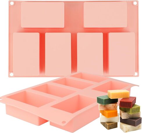 Nalchois Silicone Soap Molds, 6 Cavities Round with Flower Shape Silicone Molds for Homemade Craft Soap Mold, Chocolate Mold ＆ Ice Cube Tray, Non-Stick Easy Release BPA Free Mousse Cake Pan Purple in Saudi Arabia