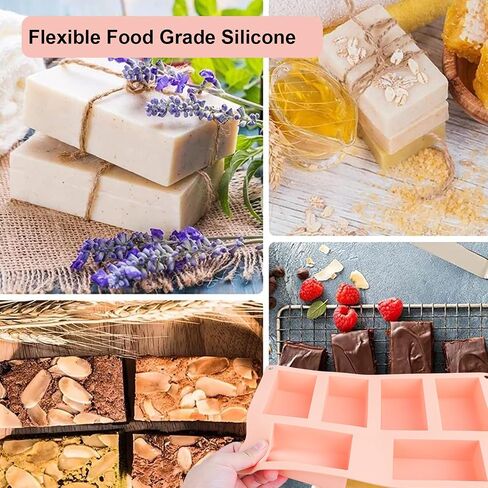 Nalchois Silicone Soap Molds, 6 Cavities Round with Flower Shape Silicone Molds for Homemade Craft Soap Mold, Chocolate Mold ＆ Ice Cube Tray, Non-Stick Easy Release BPA Free Mousse Cake Pan Purple in Saudi Arabia