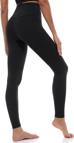 Ukaste Women's Petite Studio Essential 7/8 Length Yoga Leggings 23" - High Waisted Workout Active Tights Ankle Pants in Kuwait