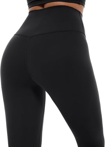Ukaste Women's Petite Studio Essential 7/8 Length Yoga Leggings 23" - High Waisted Workout Active Tights Ankle Pants in Kuwait