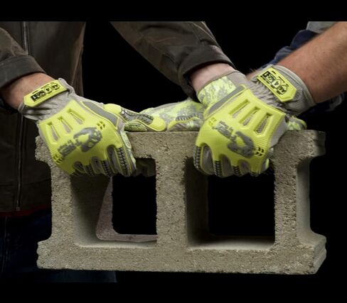 MAGID TRX746 Windstorm Series Impact Gloves | ANSI A6 Cut Resistant Hi-Viz Safety Work Gloves with Cool Mesh Venting, Grey/Yellow/Camo, Size 8/M (1 Pair) in Saudi Arabia