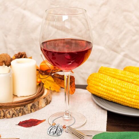 Set of 30 Thanksgiving Wine Charms Fall Handmade Wine Glass Charms Thanksgiving Drink Markers Turkey Pumpkin Maple Leaf Cheese Wine Identifier Accessories for Thanksgiving Party Table Supplies Gift in Saudi Arabia