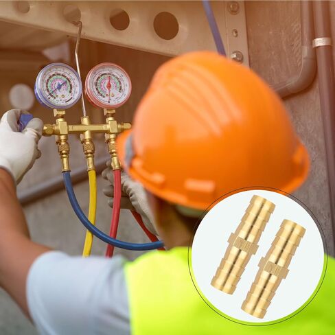 6Pcs Brass Hose Barb Fitting Metals Splicer Mender 1/2" Barb Hose Union Reducing Barb Brabed Fitting Splicer Mender Union Air Water Fuel in Saudi Arabia